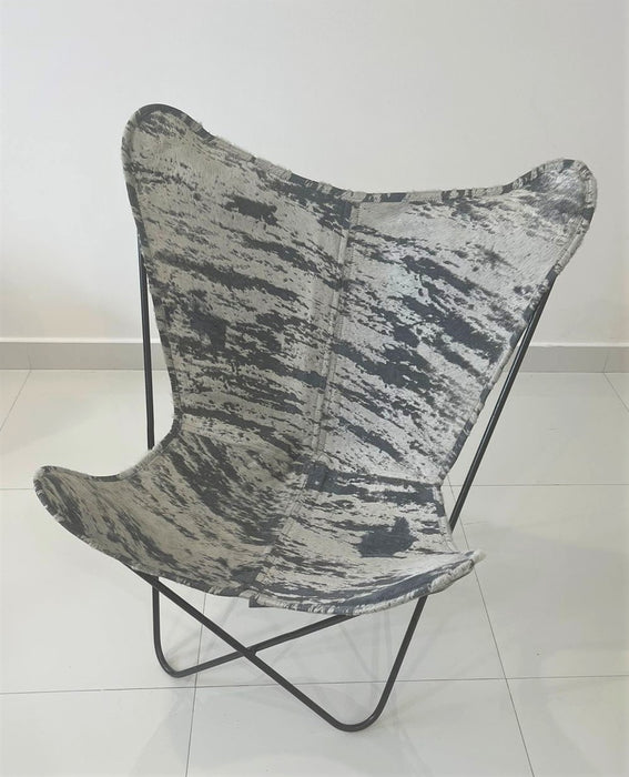 DEKOLAND Butterfly Chair in Bravo-Grey white