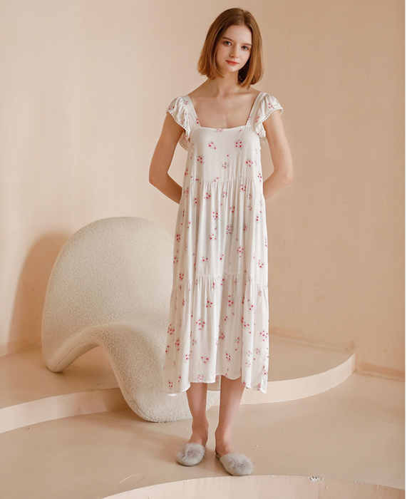 Simple floral print dress