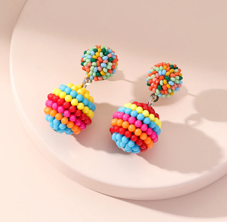 Multicolor Beads Earrings