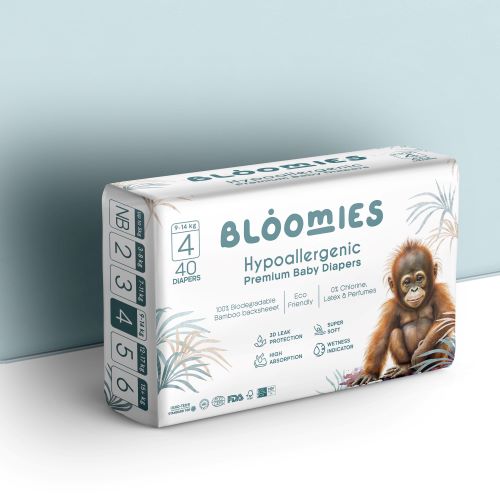 Bloomies Baby Diapers - Size 4 (Baby 9-14kg)