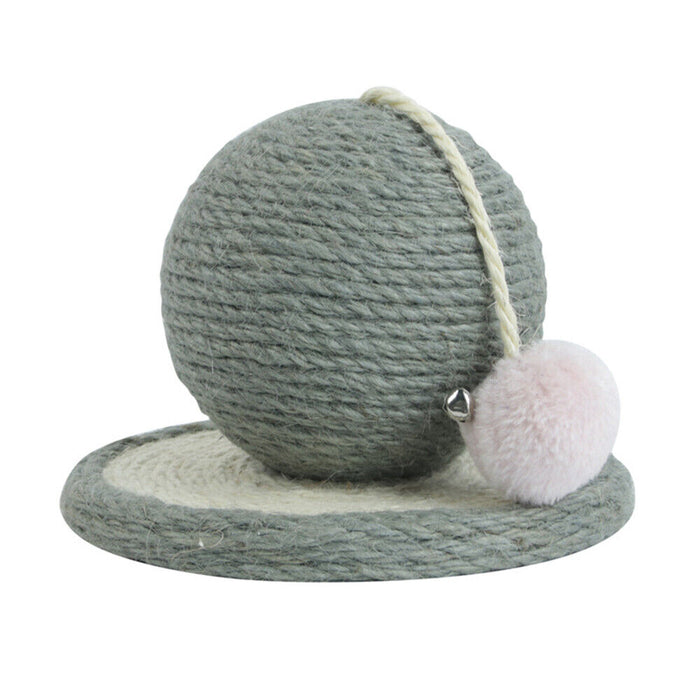 Grey Cat Scratching Post, Cat Scratcher with Sisal Rope