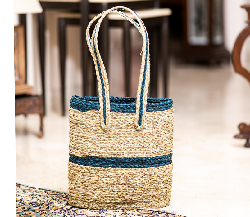 Single Strip Sabai Grass Hand Bag
