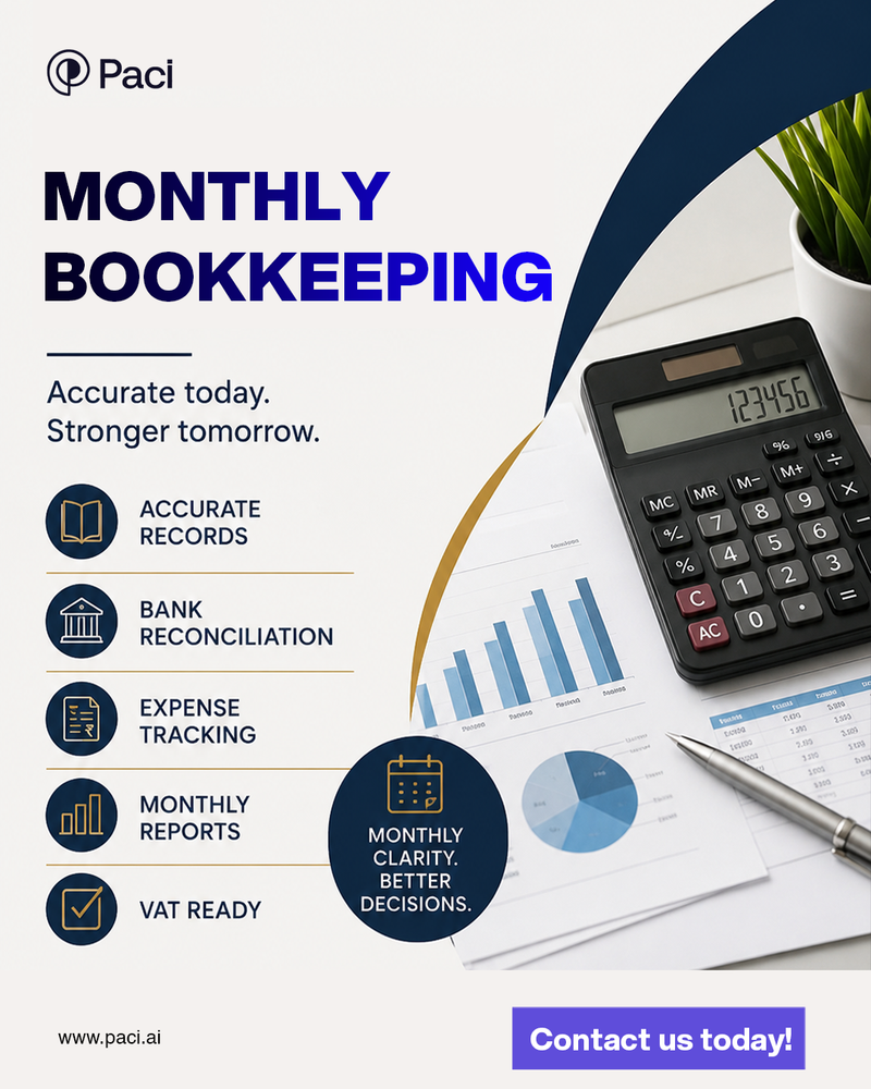 Monthly bookkeeping