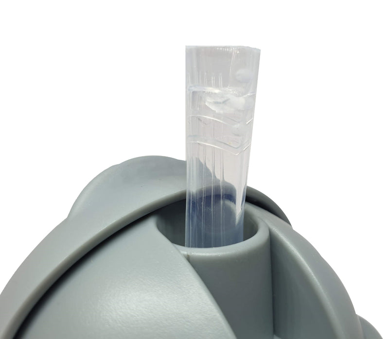 Mininor - Straw Bottle Tritan 220ml Grey Seal