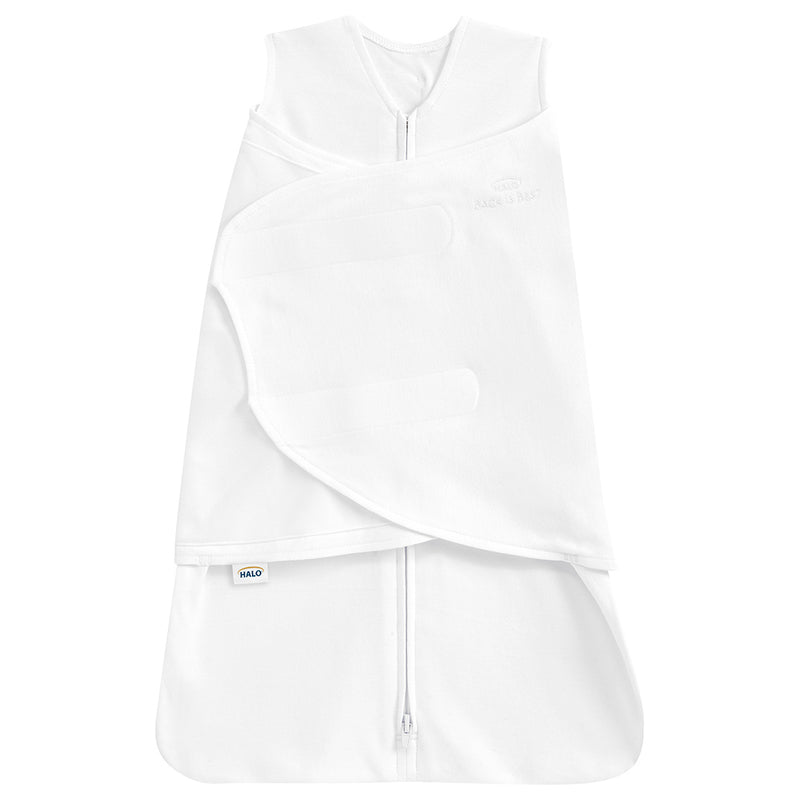 HALO SleepSack Swaddle 1.5 TOG 100% Cotton White