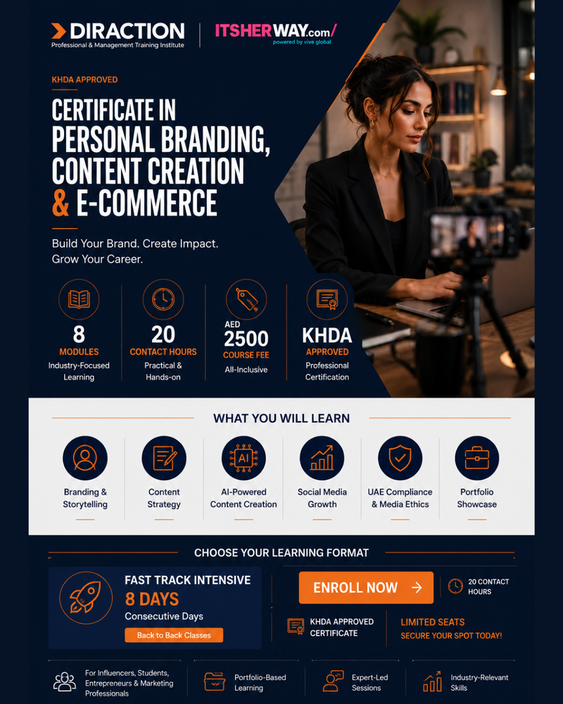 Fast-Track: Certificate in Personal Branding, Content Creation & E-Commerce