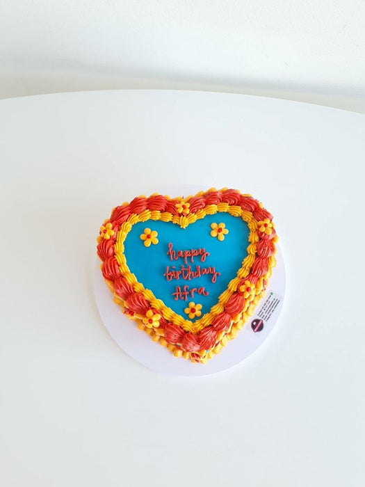 Victorian heart shape cake