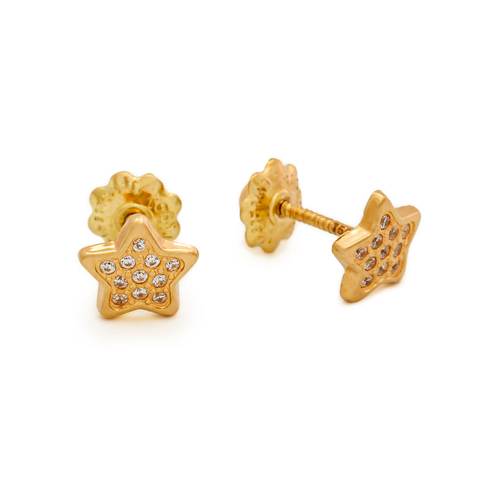 Shooting stars gold stud earrings