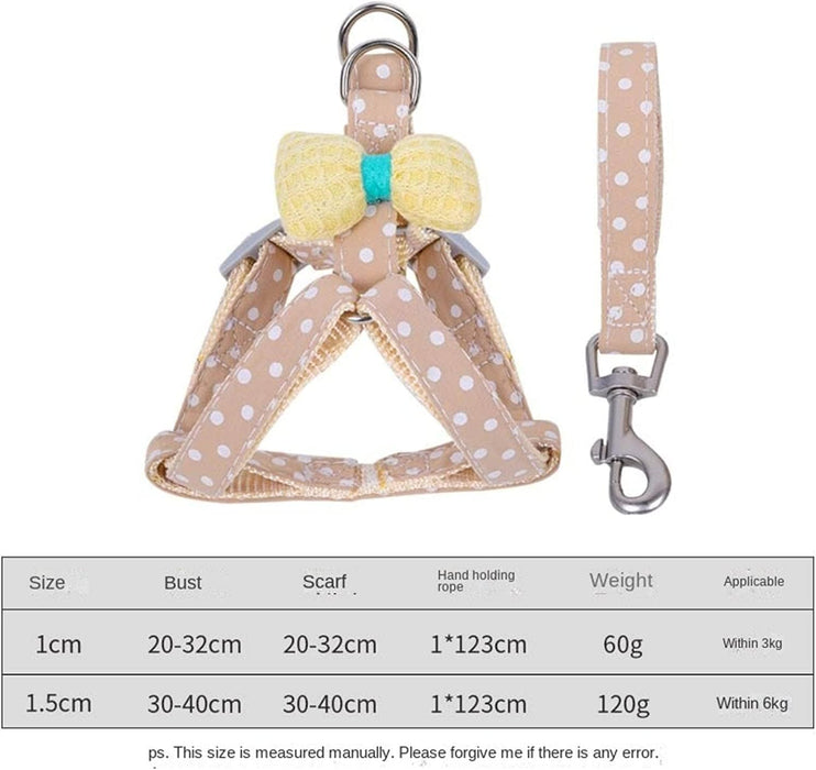 Polka Dot Realness Harness and Leash Set! (Green & Pink)