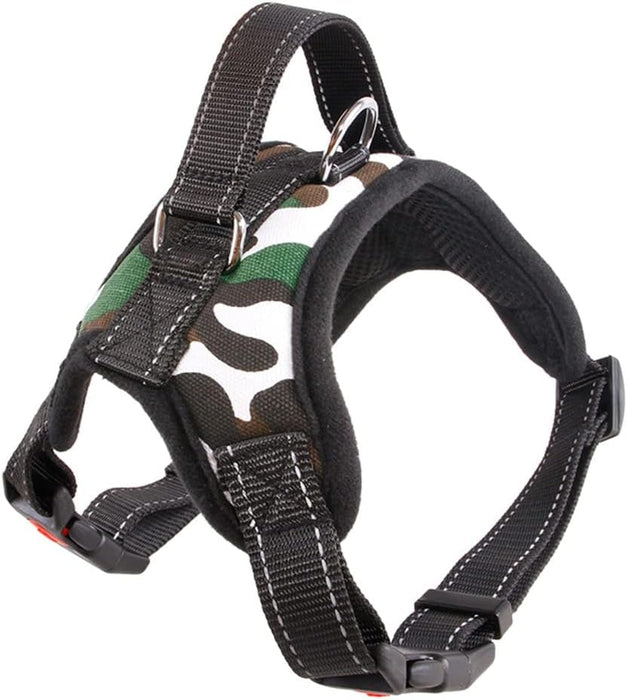 Heavy Duty Padded No Pull Pet Safety Harness (Camo, S/M/L/XL)