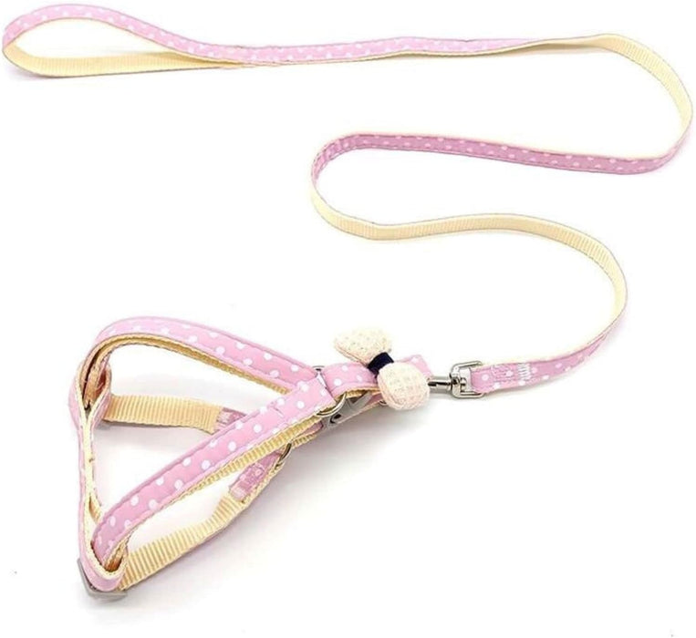 Polka Dot Realness Harness and Leash Set! (Green & Pink)