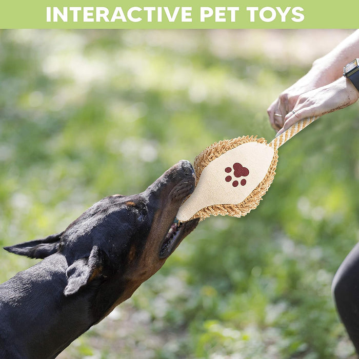 Chic Canine Comfort: 3-Piece Elegant Khaki Piggy Plush Dog Toy Set