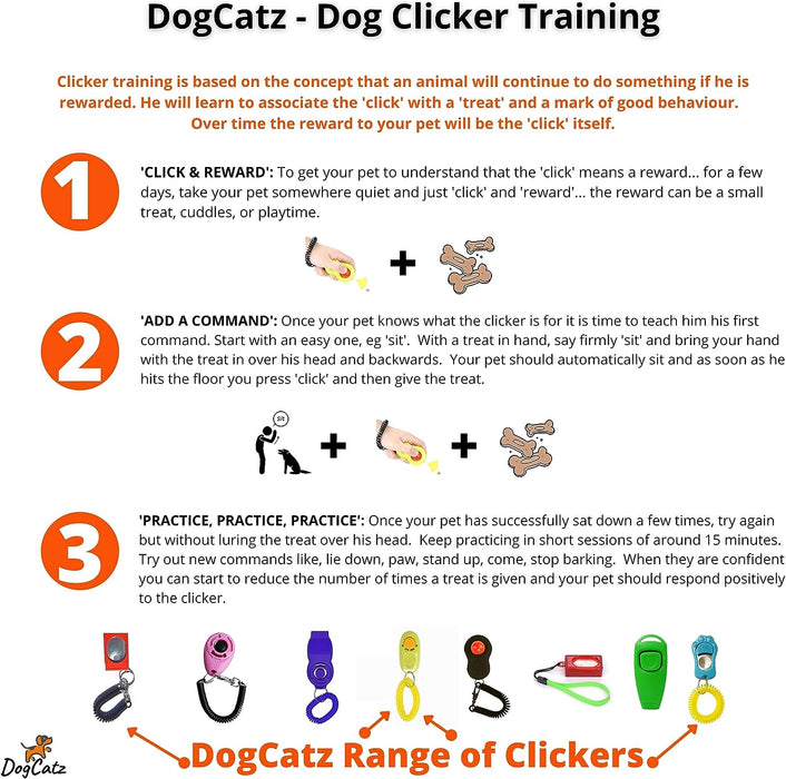 Pawsome Pet Training Clicker (Orange)