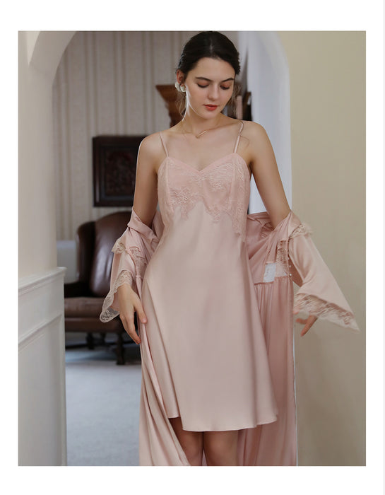 Satin pink night dress