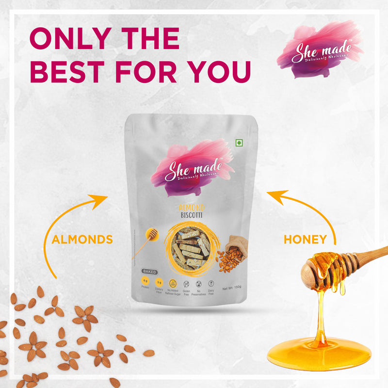 She Made Almond Biscotti 150g