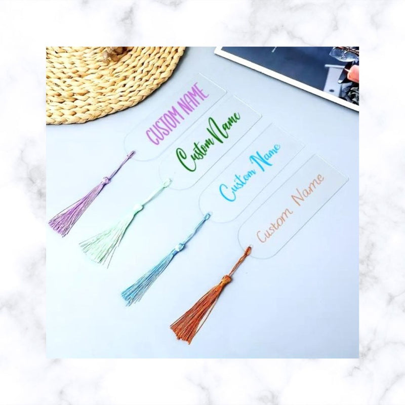 Personalized Clear Acrylic Bookmark | Planner Bookmark | Journal Bookmark | Teachers Gift | Christmas Gift