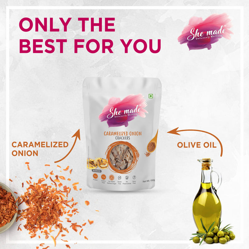 She Made Caramelized Onion Crackers 150g