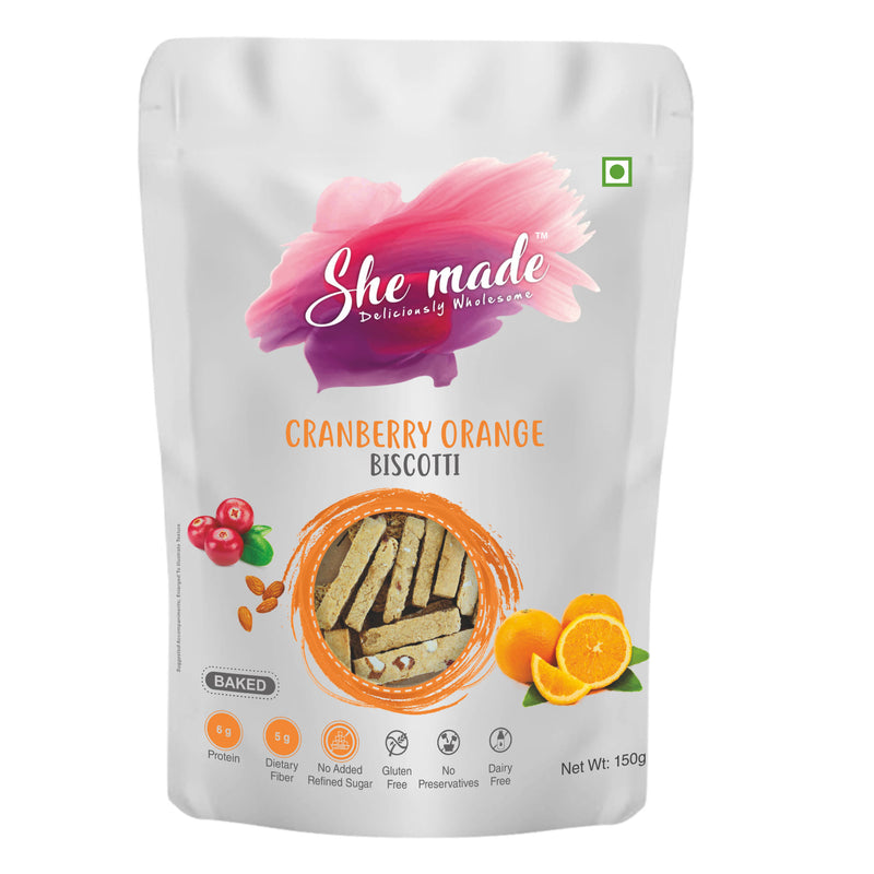 She Made Cranberry Orange Biscotti 150g