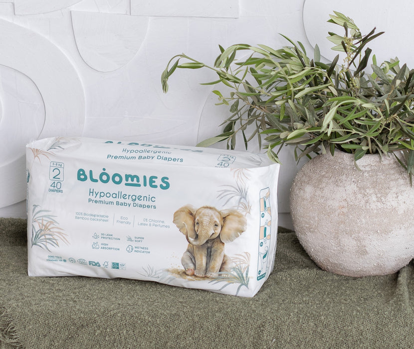 Bloomies Baby Diapers - Size 2 (Baby 3-8kg)