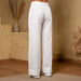White Linen Wide-Leg Trousers