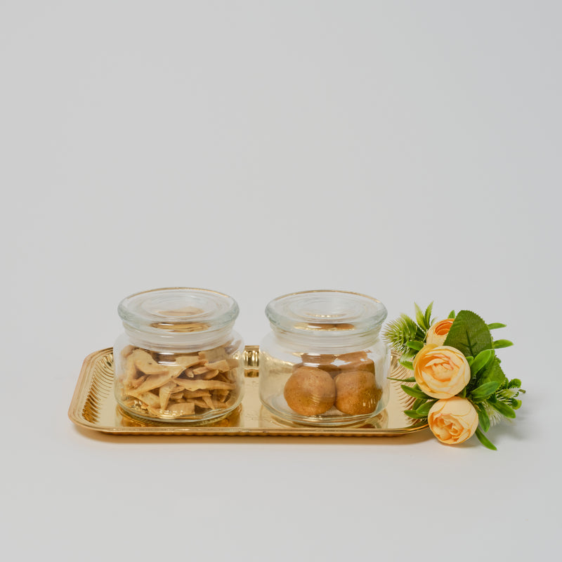 2 jar hamper with net decoration