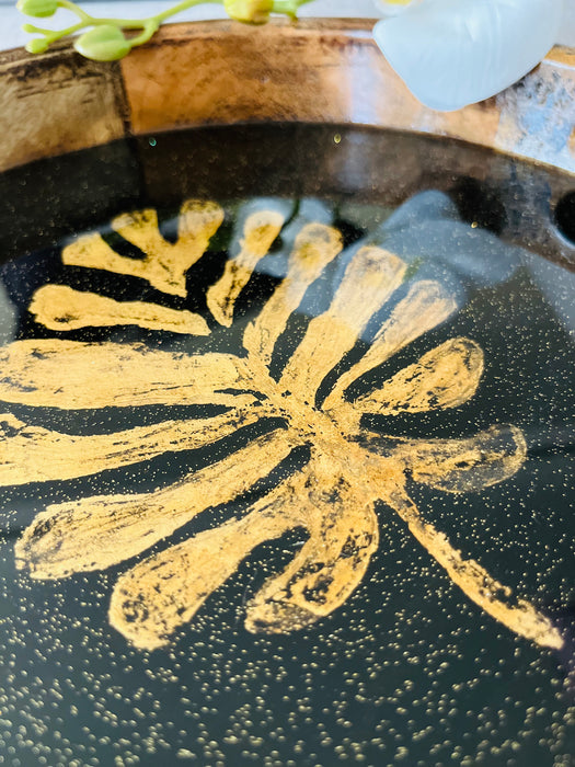 Gold Leaf Antique Tray
