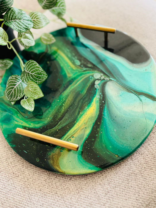 Abstract Leaves Platter