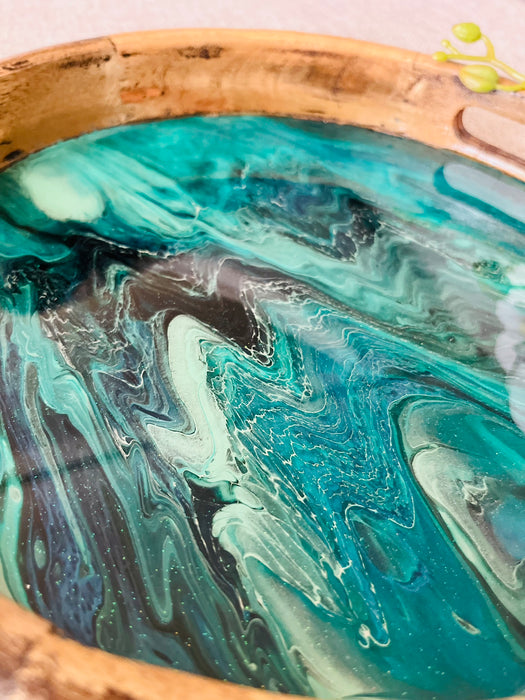 Turquoise Waves Tray