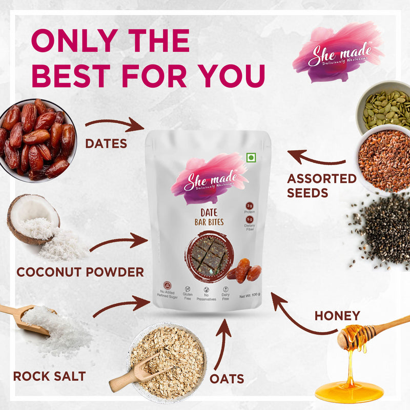 She Made Date Bar Bites  100g