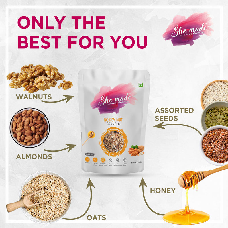 She Made Honey Nut Granola  250g