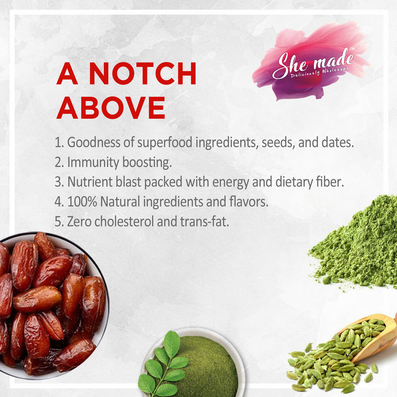 She Made Matcha Moringa Bar Bites  100g