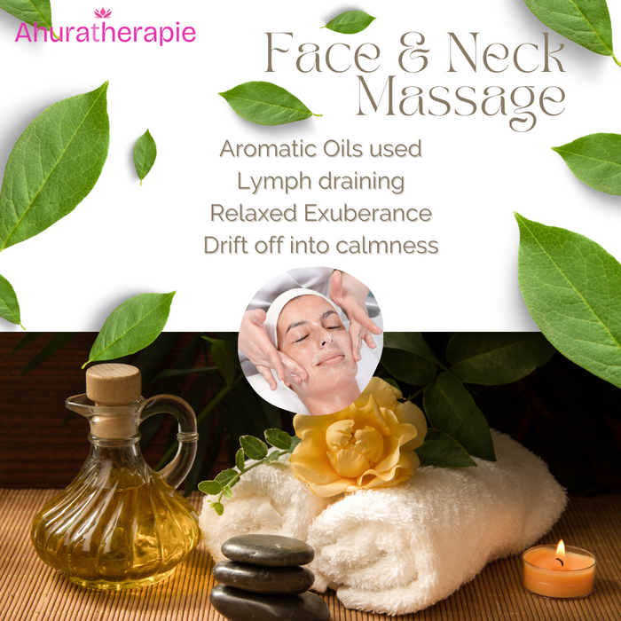 Face & Neck drainage massage with hot stone