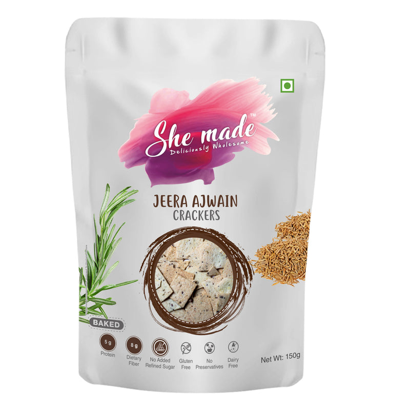 She Made Jeera ajwain Crackers 150g