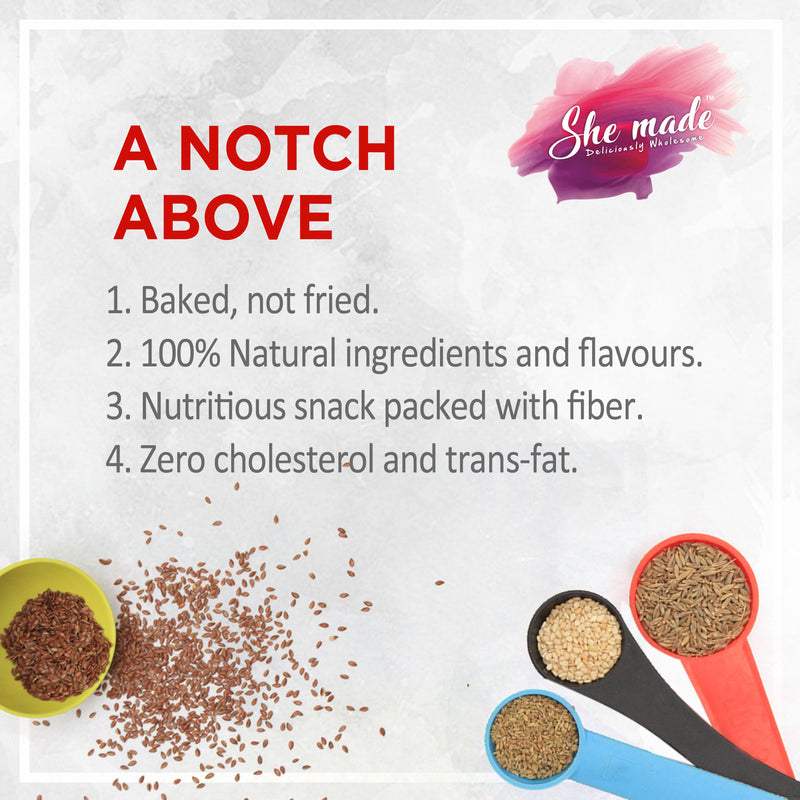 She Made Jeera ajwain Crackers 150g