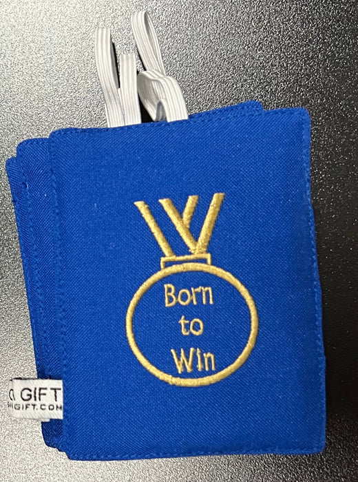 Luggage Tag Born to Win Blue