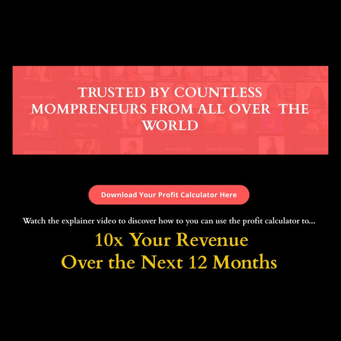 Free Profit Calculator Downloadable Template by MomBoss Academy