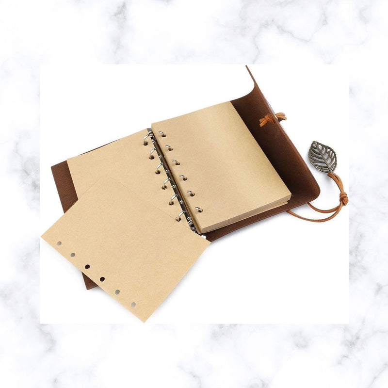 Personalized Vintage Leaf Leather Journal