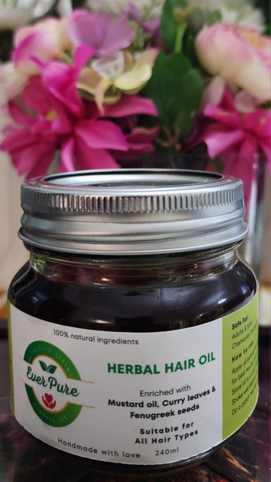 Everpure Mustard, Curry leaves & Fenugreek seeds herbal hair oil
