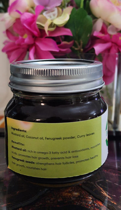 Everpure Mustard, Curry leaves & Fenugreek seeds herbal hair oil
