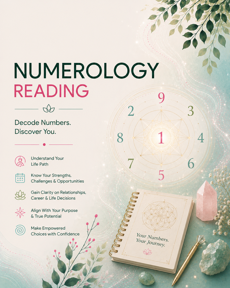 Numerology Reading— Complete Profile Report + 1:1 Clarity Call