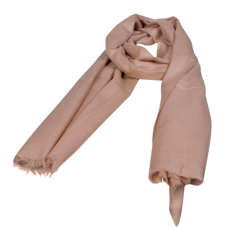 Pastel Brown Pure Pashmina Stole - Unisex