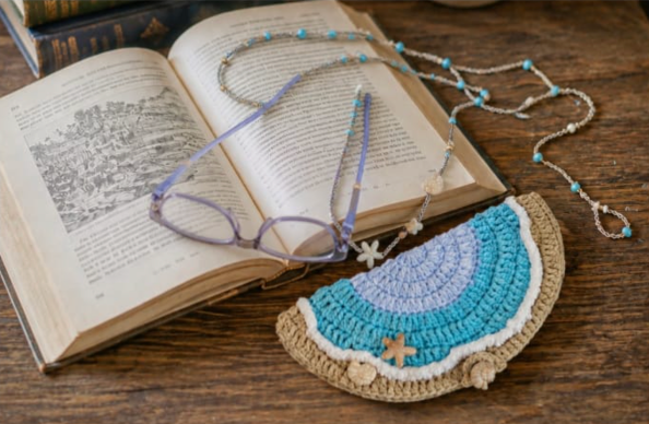 Premium Handcrafted Crochet Bag & Glasses Strap Set