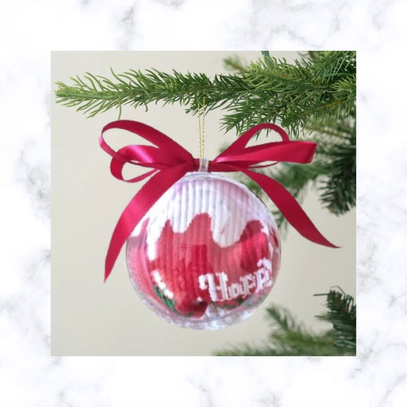 Christmas Cotton Sock in Clear Bauble – Festive Gift with Personalization Option