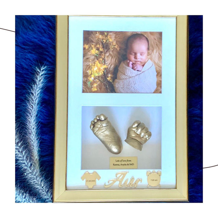 Newborn cast with photo