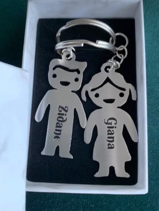 Keychains with engraved prints/name