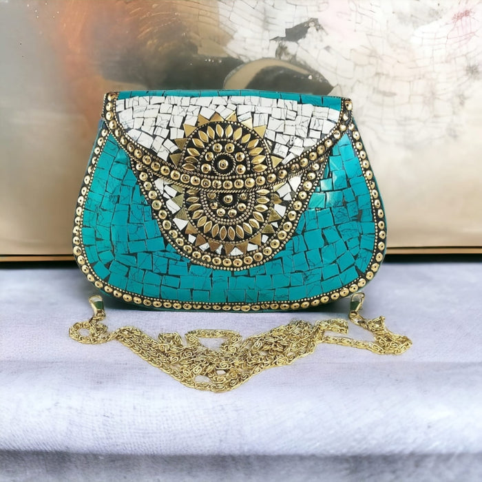 Handcrafted Mosaic clutch