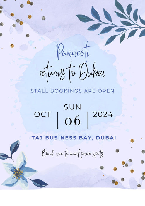 Parineeti Exhibition 6th October Taj Business Bay Dubai - Orange Inside Tables