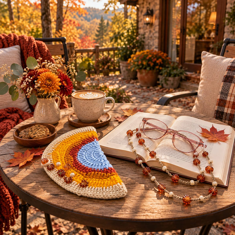 Premium Handcrafted Crochet Bag & Glasses Strap Set