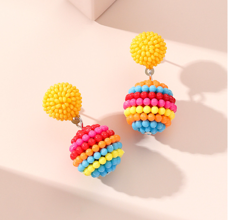Multicolor Beads Earrings