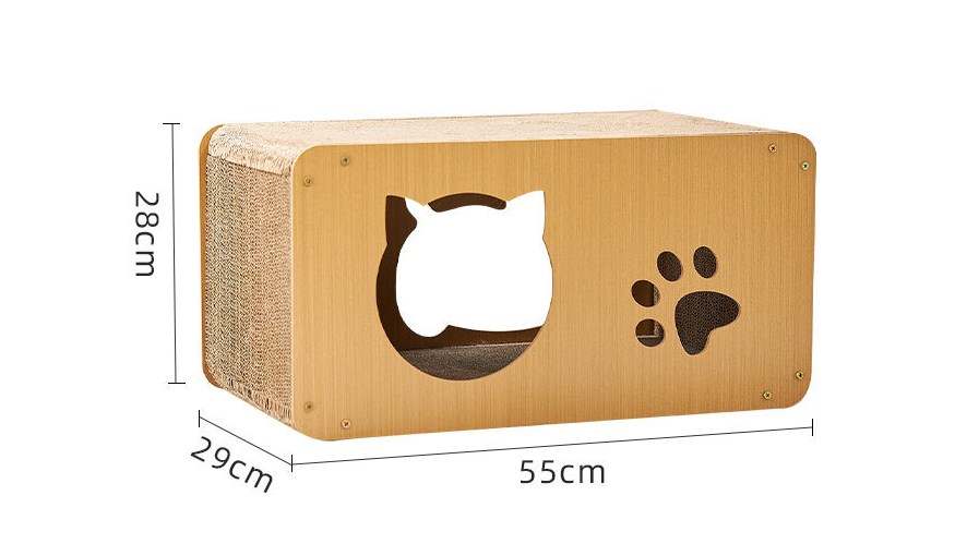 Enchanting Wooden Cat Scratcher & Nest